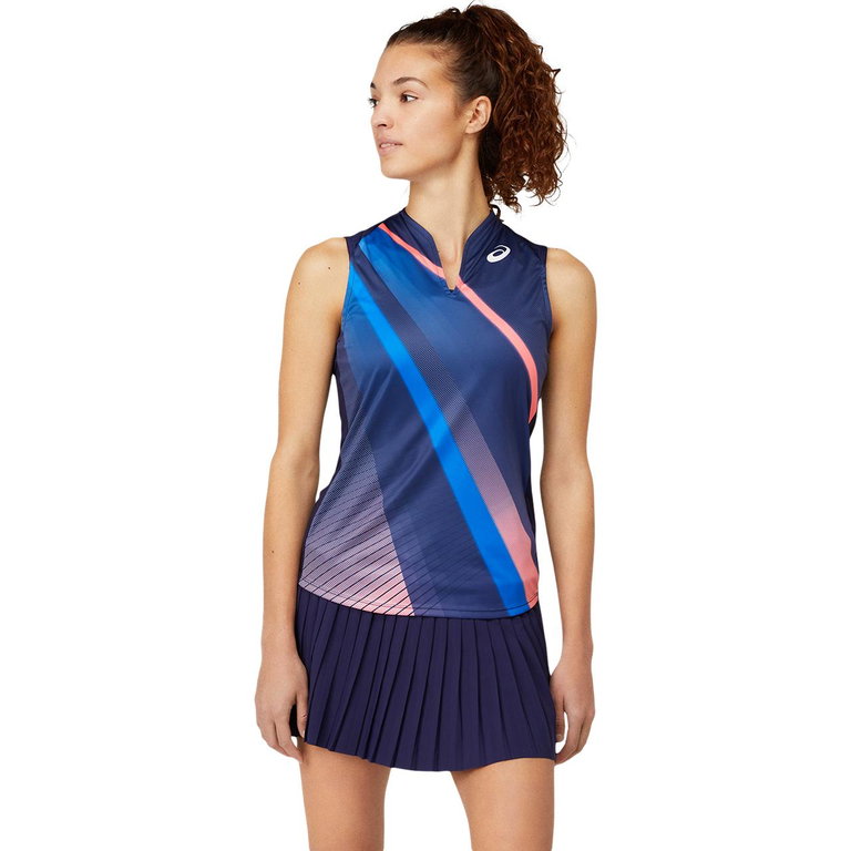 Asics Tennis-Tank Match Graphic peacoatblau Damen